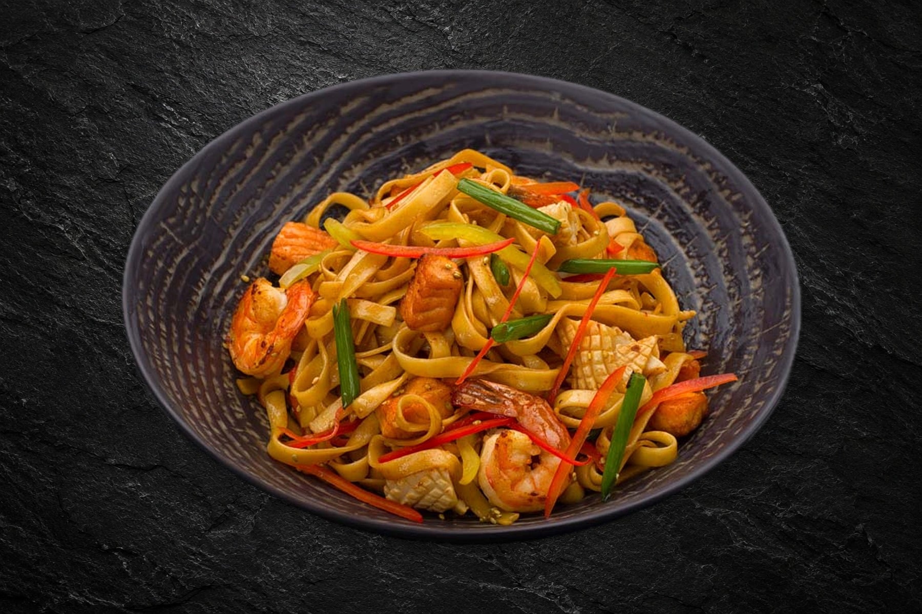 Лапша удон с морепродуктами